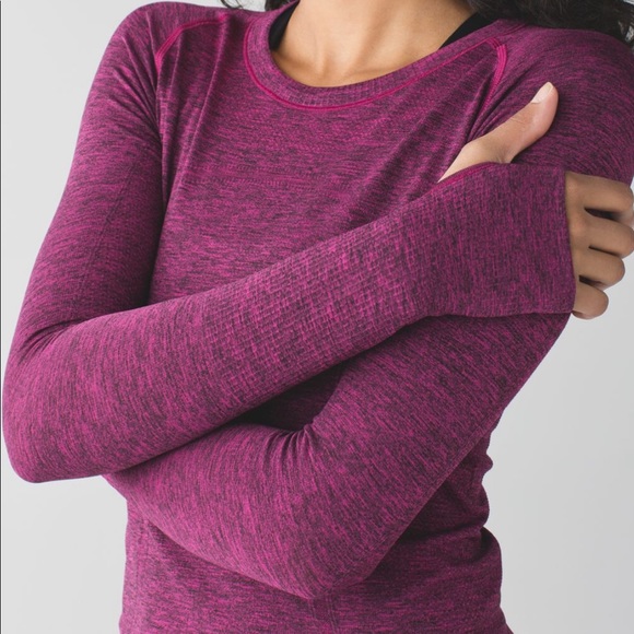 lululemon athletica Tops - Lululemon Swifty LS, Heathered Jewelled Magenta